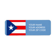 Puerto Rico Custom Return Address Label