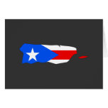 Puerto Rico Flag Map Greeting Card