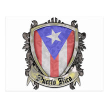 Puerto Rico Flag - Shield Crest Postcards