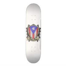 Puerto Rico Flag - Shield Crest Skateboard Decks