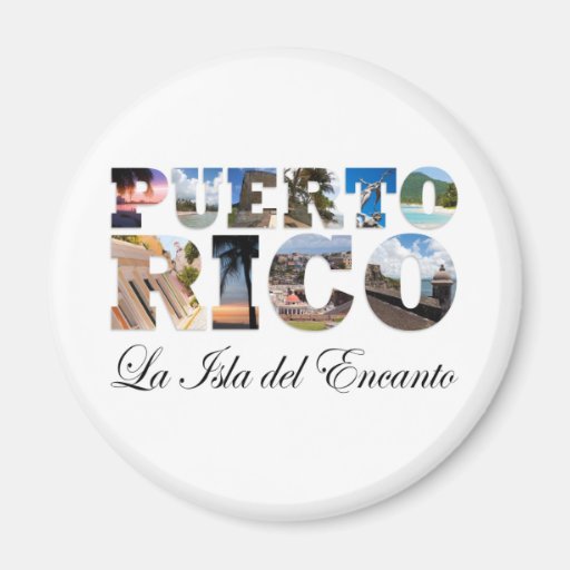 Puerto Rico La Isla Del Encanto Montage Refrigerator Magnets