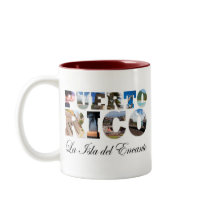 Puerto Rico La Isla Del Encanto Montage Coffee Mug