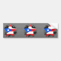 Puerto Rico Star Bumper Sticker