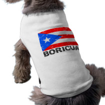 Puerto Rico Vintage Flag Boricua Pet T-shirt