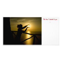 Puesta de sol plantilla para tarjeta de foto