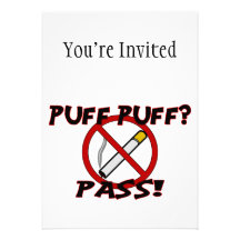 Puff Puff Pass Personalized Announcement