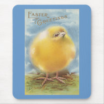 Puffball Chick Vintage Easter Mousepad