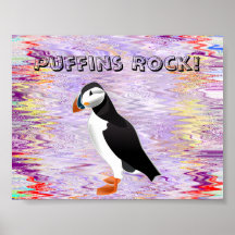 Puffins Rock Poster