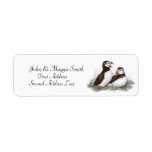 Puffins, Watercolor Bird Collection Custom Return Address Label
