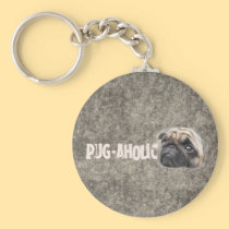 Pug-aholic keychains