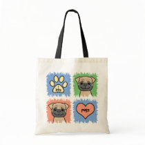 Pug Tote Bags