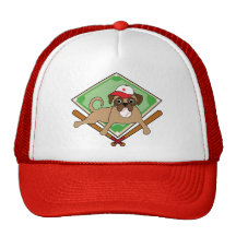 Pug Baseball Hat - red - Customizable