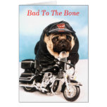 Pug Biker Card