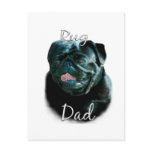 Pug (blk) Dad 2 Postcard