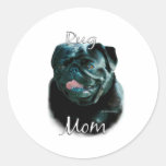 Pug (blk) Mom 2 Stickers