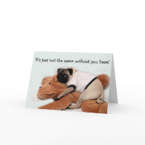 Pug Blues Greeting Card