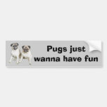 Pug Bumper Sticker