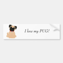 Pug Bumper Sticker
