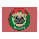 Pug Christmas Card