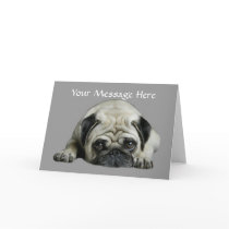 Pug Clown At Heart Greeting Card