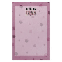 Pug DIVA Personalized Stationery
