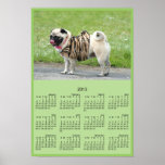 Pug dog 2013 calendar poster