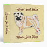 Pug Dog Binder