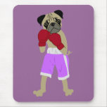 Pug Dog Boxing Gloves Boxer mousepads