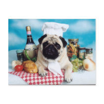 Pug Dog Chef Postcards