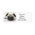 Pug dog custom return address label