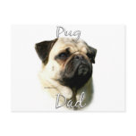 Pug (fawn) Dad 2 Postcard