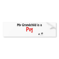 Pug Grandchild Bumper Stickers