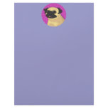 Pug in a Pink Circle Customized Letterhead