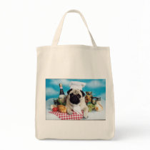 Pug italian Chef Grocery Bag