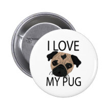 Pug Love! Buttons