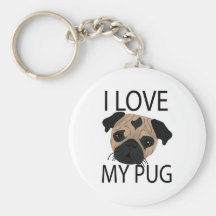 Pug Love! Key Chain