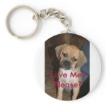 pug, Love Me? Please? Keychain