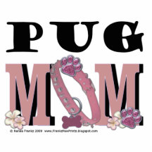Pug MOM Photo Cutout