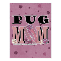 Pug MOM Postcard