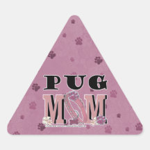 Pug MOM Triangle Sticker