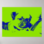 Pug Poster-Green