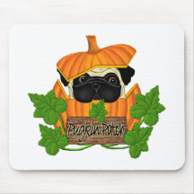 Pug Pumpkin Patch Mousepad