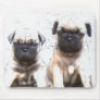 Pug puppies mousepad
