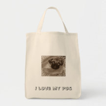 Pug puppy...I love my pug Bag