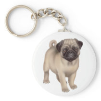 Pug Puppy Keychain