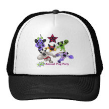 Pug Rescue San Diego Superhero Pugs 2013 Logo 1 Trucker Hats