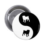 Pug Yin Yang Pinback Buttons