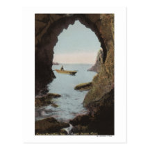 Puget Sound, WA - Cave in Deception Post Card