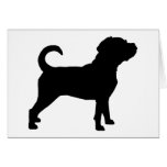 Puggle Dog Silhouette cards