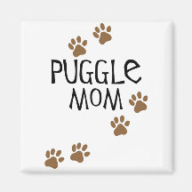 Puggle Mom Fridge Magnets